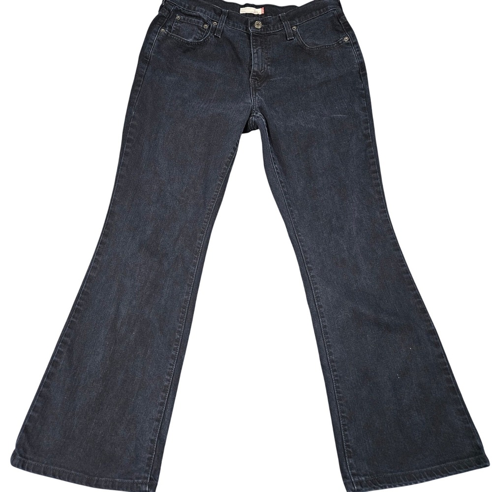Levis 515 Boot Cut Jeans Womens 12 Short Indigo Blue Dark Wash Flare Denim